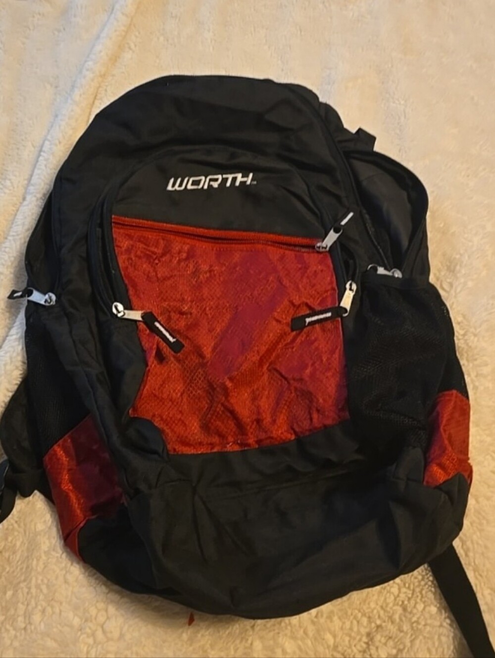 090226 Worth RAWLINGS Comrade Baseball Backpack Black & Red USED  box 22 dd
